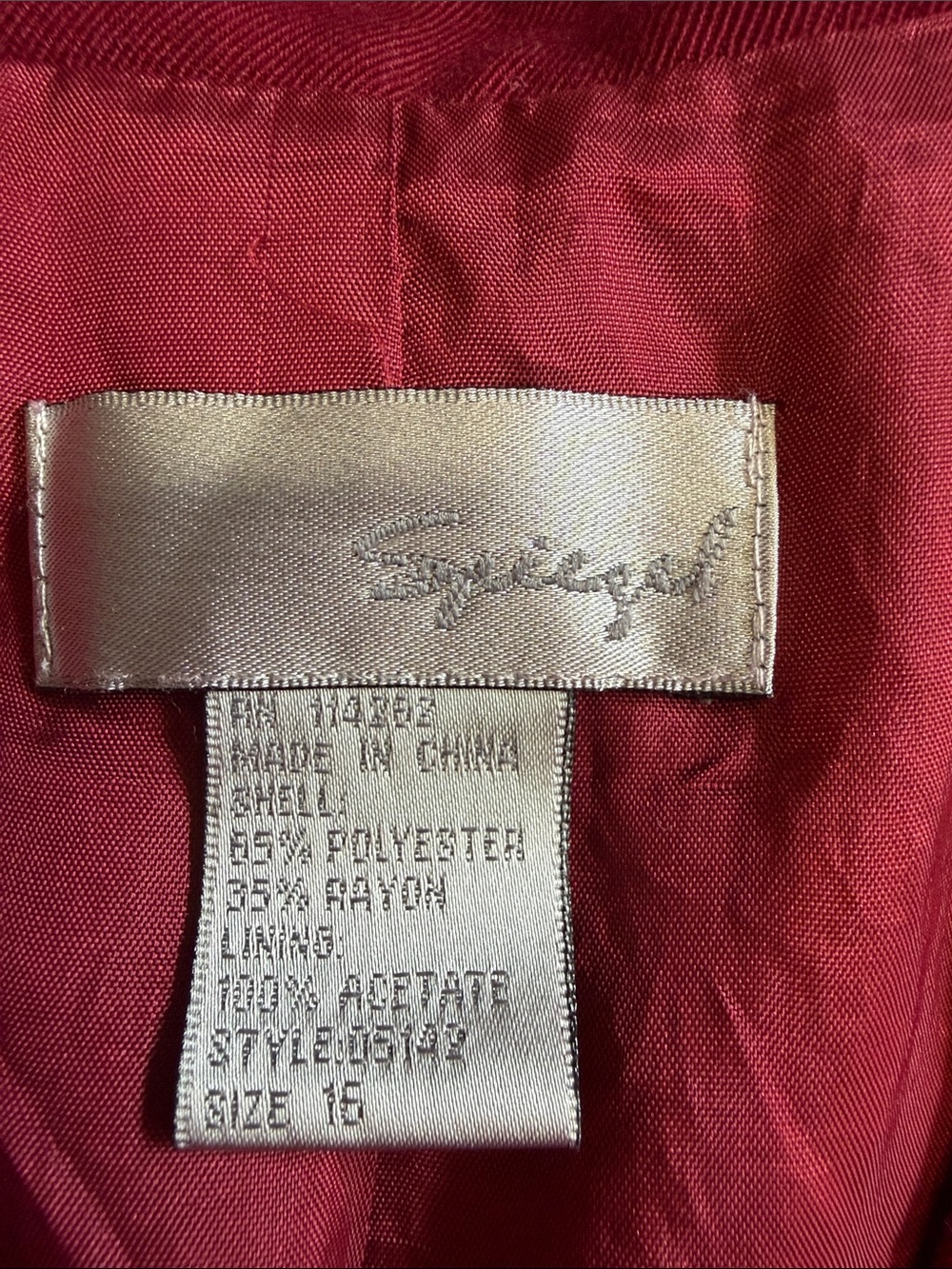 Spiegel Gabardina Trench Mujer Color Borgoña Talla 16 con Cinturón CAJA GRANDE - Picture 6 of 9